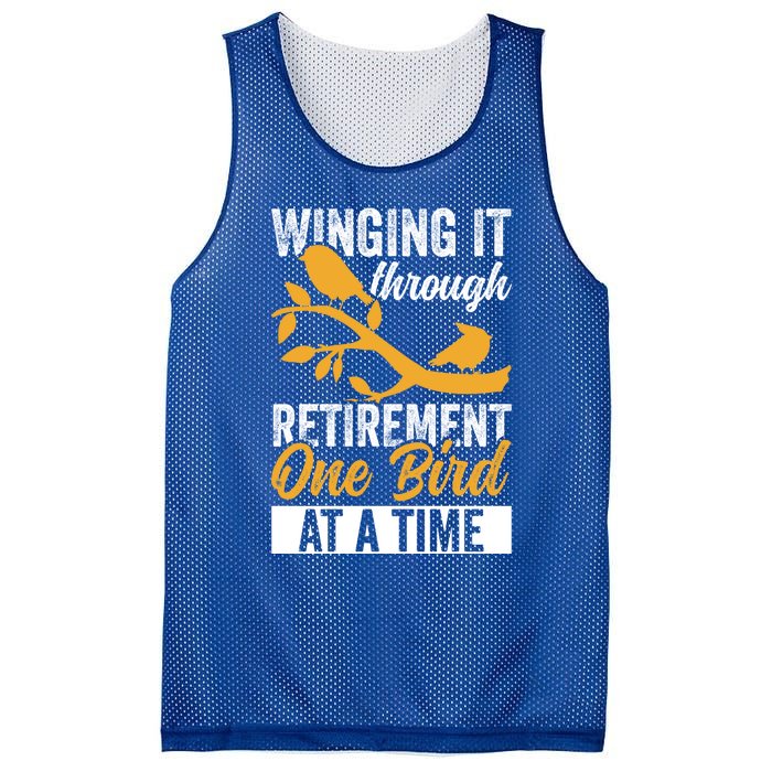 Retiret Bird Watching Birder Birding Gift Mesh Reversible Basketball Jersey Tank