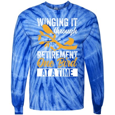 Retiret Bird Watching Birder Birding Gift Tie-Dye Long Sleeve Shirt