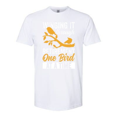 Retiret Bird Watching Birder Birding Gift Softstyle CVC T-Shirt