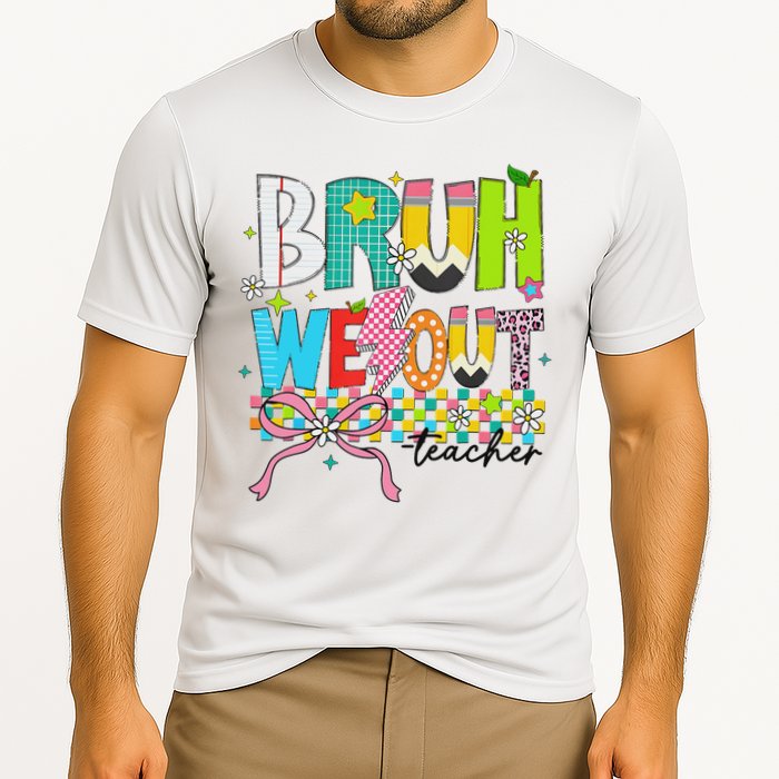 Retro Bruh We Out Teachers Happy Last Day Of School Funny Performance Shirt