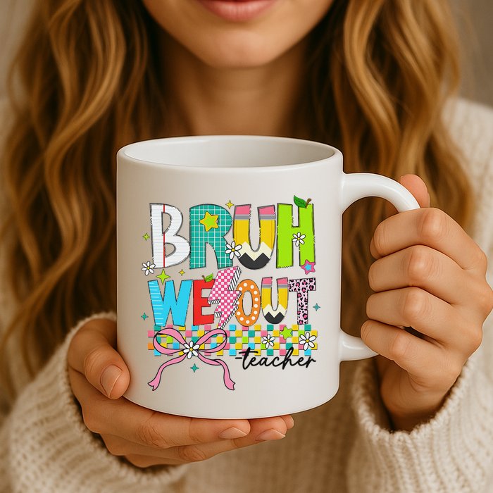 Retro Bruh We Out Teachers Happy Last Day Of School Funny Mug