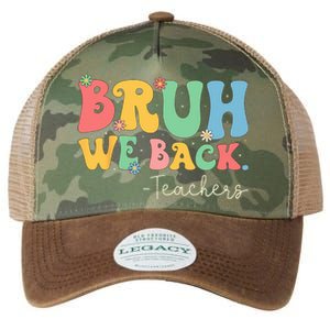 Retro Bruh We Back Teachers First Day Of School Gifts Legacy Tie Dye Trucker Hat