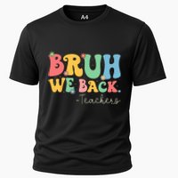 Retro Bruh We Back Teachers First Day Of School Gifts Cooling Performance Crew T-Shirt