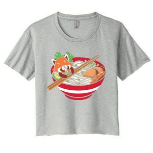 Red Bowl With Pho Noodles Graphic Plus Size Premium Shirts For Male Female Unise Women's Crop Top Tee