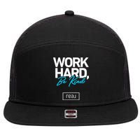 Real Broker Work Hard Be Kind Core Value 7 Panel Mesh Trucker Snapback Hat