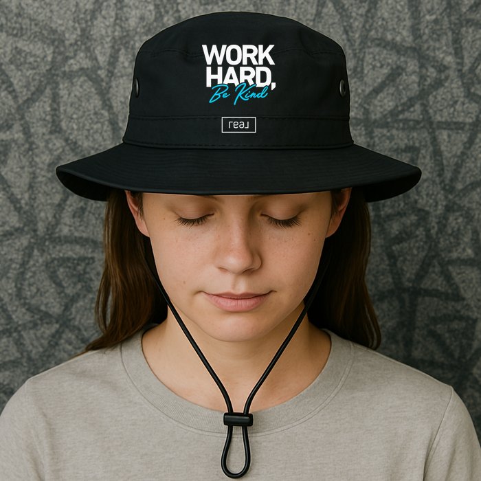 Real Broker Work Hard Be Kind Core Value Bucket Hat