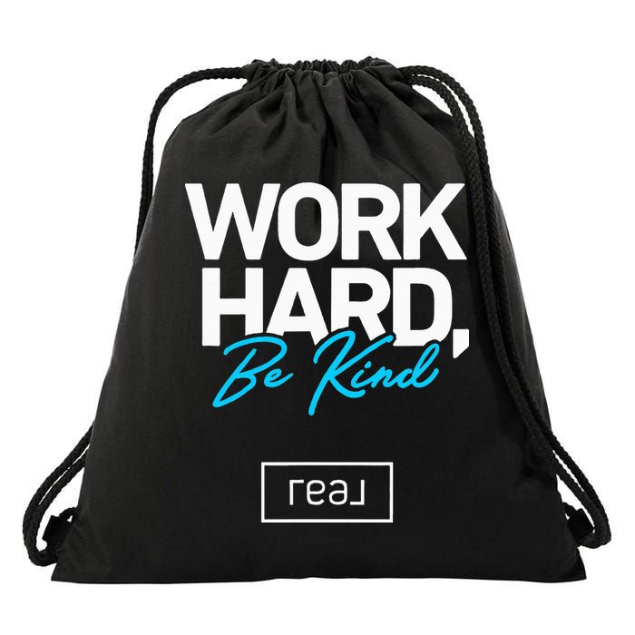 Real Broker Work Hard Be Kind Core Value Drawstring Bag