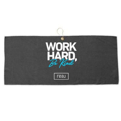 Real Broker Work Hard Be Kind Core Value Large Microfiber Waffle Golf Towel