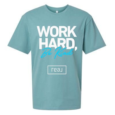 Real Broker Work Hard Be Kind Core Value Sueded Cloud Jersey T-Shirt