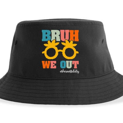 Retro Bruh We Out Para Off Duty Last Day Of School Sustainable Bucket Hat