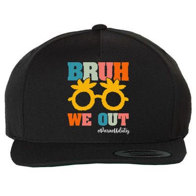 Retro Bruh We Out Para Off Duty Last Day Of School Wool Snapback Cap