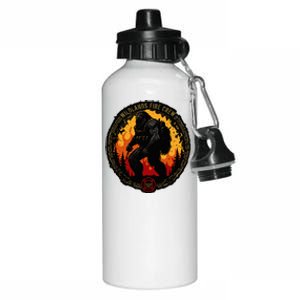 Retro Bigfoot Wildland Firefighter Sasquatch Fireman Aluminum Water Bottle