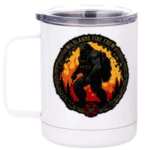 Retro Bigfoot Wildland Firefighter Sasquatch Fireman 12 oz Stainless Steel Tumbler Cup