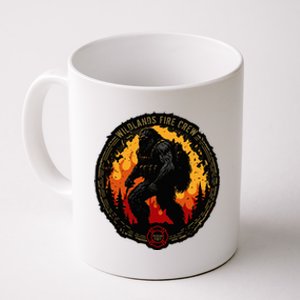 Retro Bigfoot Wildland Firefighter Sasquatch Fireman Coffee Mug