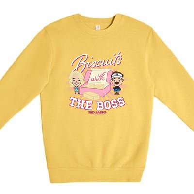 Rebecca Biscuits With The Boss Chibi Style Premium Crewneck Sweatshirt