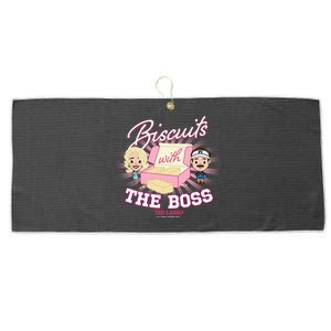 Rebecca Biscuits With The Boss Chibi Style Large Microfiber Waffle Golf Towel