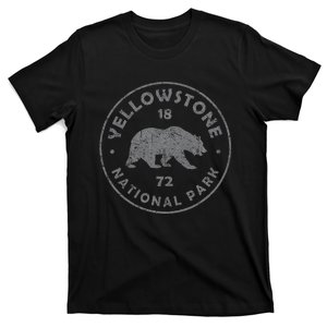 Retro Bear Yellowstone National Park 1872 Hiking Souvenir T-Shirt