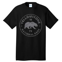 Retro Bear Yellowstone National Park 1872 Hiking Souvenir Tall T-Shirt