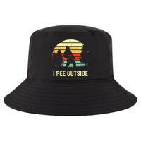 Retro Bigfoot Yeti Silhouette I Pee Outside Sasquatch Cool Comfort Performance Bucket Hat