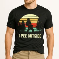Retro Bigfoot Yeti Silhouette I Pee Outside Sasquatch Performance Shirt