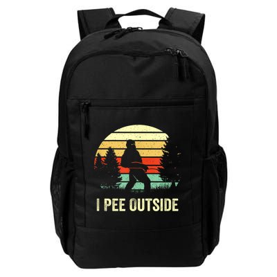Retro Bigfoot Yeti Silhouette I Pee Outside Sasquatch Backpack