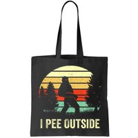Retro Bigfoot Yeti Silhouette I Pee Outside Sasquatch Bag