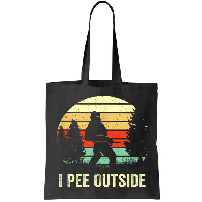 Retro Bigfoot Yeti Silhouette I Pee Outside Sasquatch Bag
