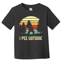 Retro Bigfoot Yeti Silhouette I Pee Outside Sasquatch Toddler T-Shirt