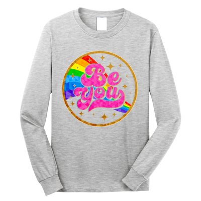 Retro Be You Rainbow Emblem Long Sleeve Shirt