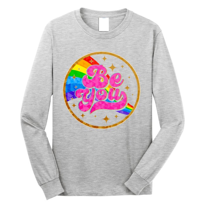 Retro Be You Rainbow Emblem Long Sleeve Shirt