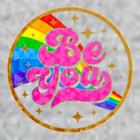 Retro Be You Rainbow Emblem Long Sleeve Shirt
