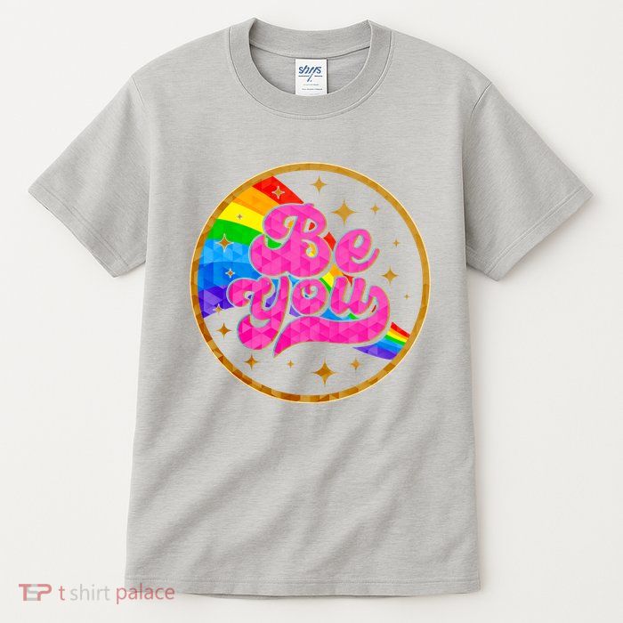 Retro Be You Rainbow Emblem Tall T-Shirt