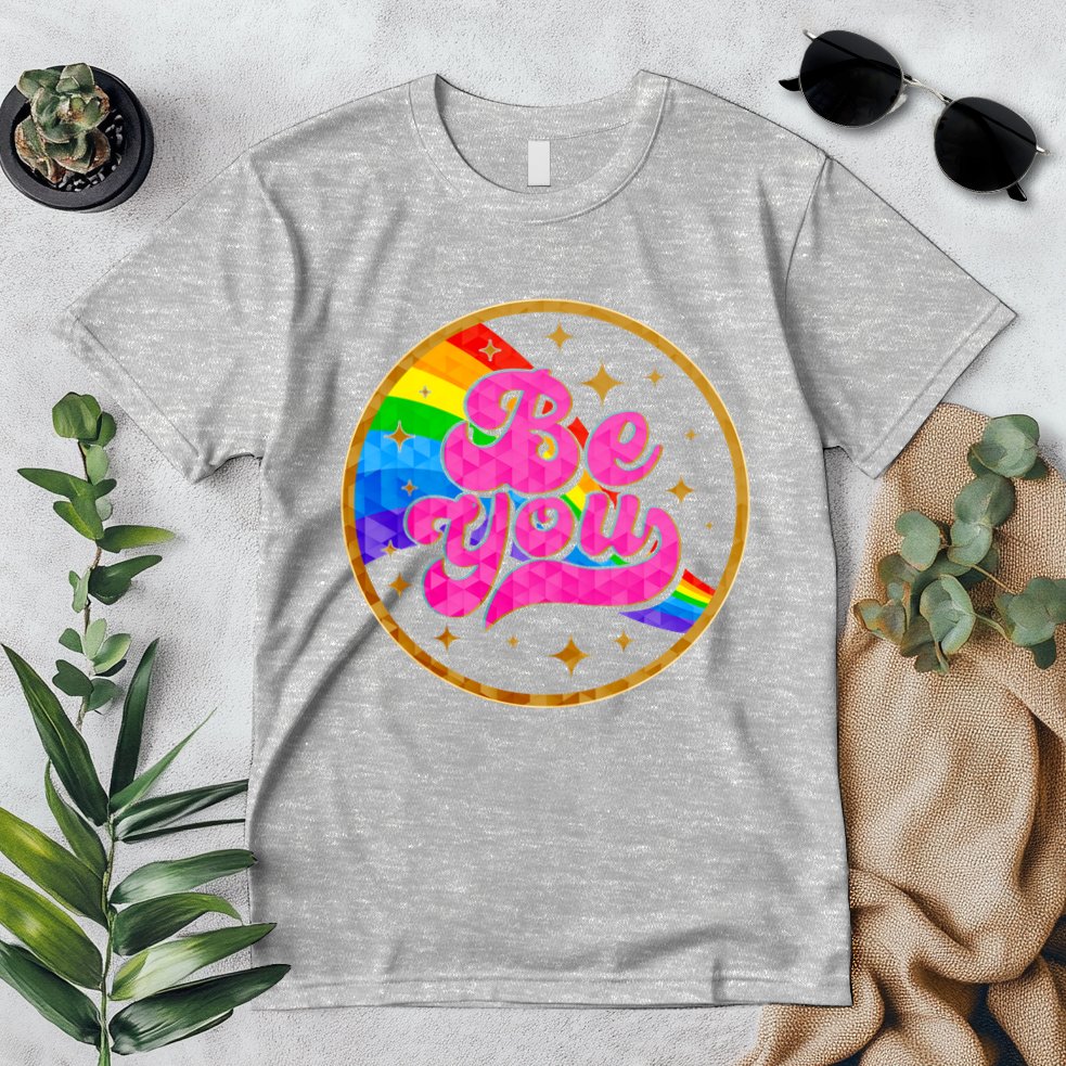 Retro Be You Rainbow Emblem Premium T-Shirt