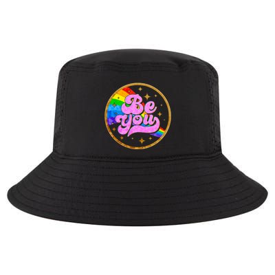 Retro Be You Rainbow Emblem Cool Comfort Performance Bucket Hat