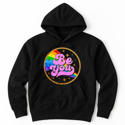 Retro Be You Rainbow Emblem Hoodie