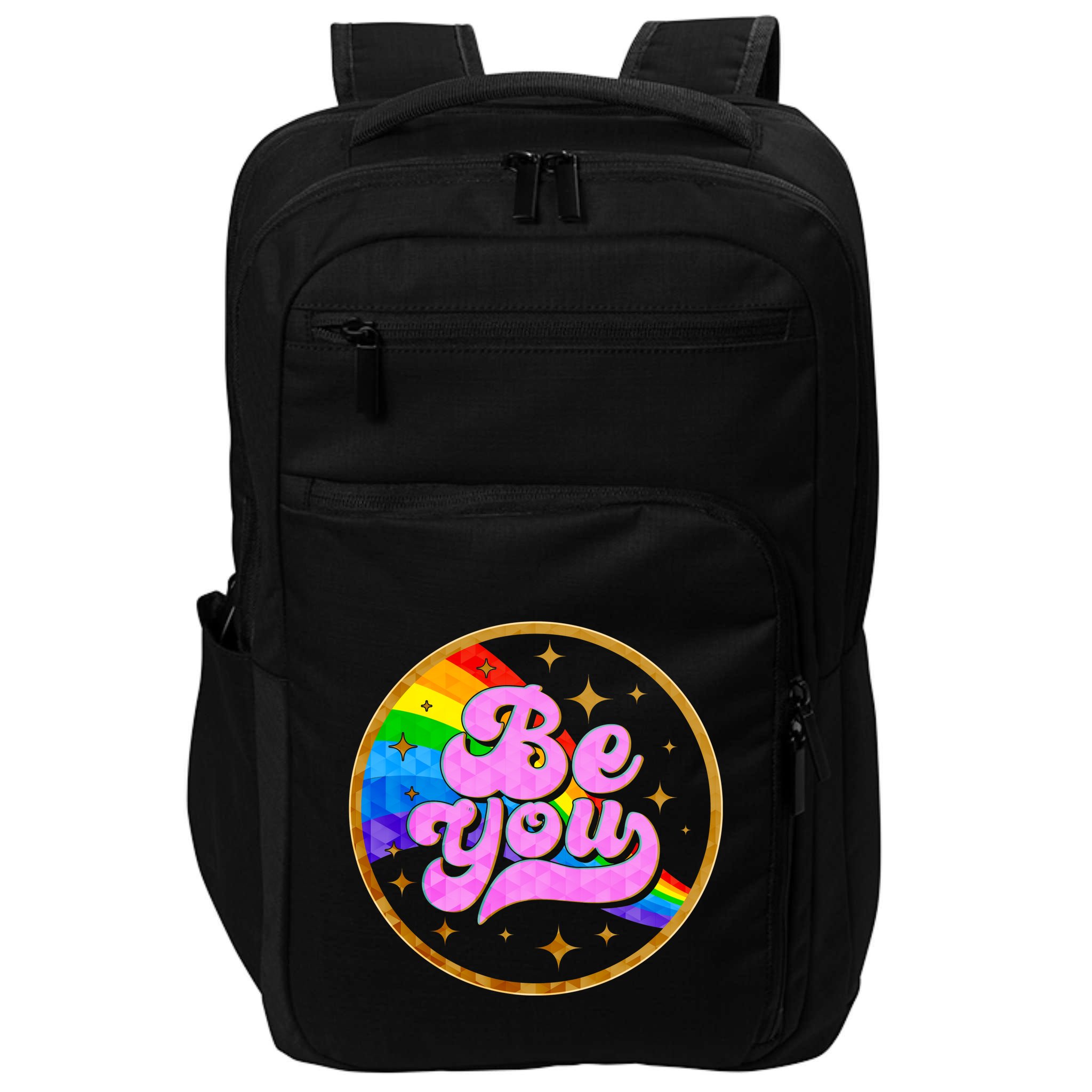 Retro Be You Rainbow Emblem Impact Tech Backpack