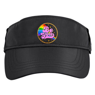 Retro Be You Rainbow Emblem Adult Drive Performance Visor