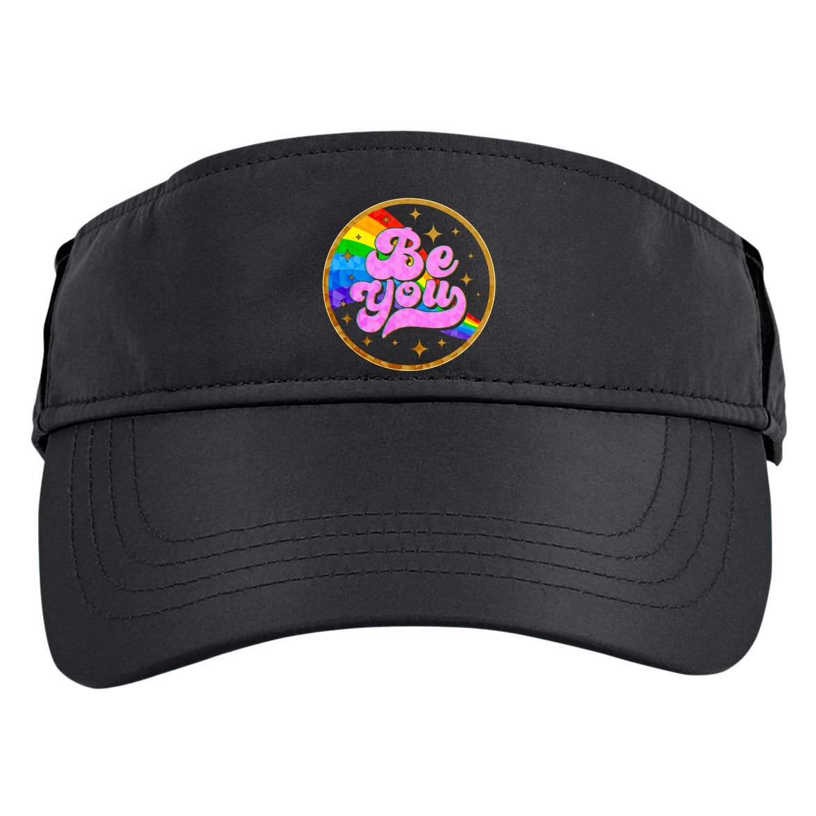 Retro Be You Rainbow Emblem Adult Drive Performance Visor
