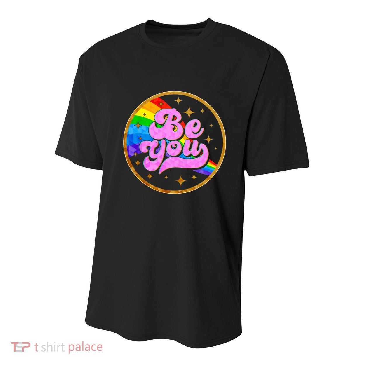 Retro Be You Rainbow Emblem Youth Performance Sprint T-Shirt
