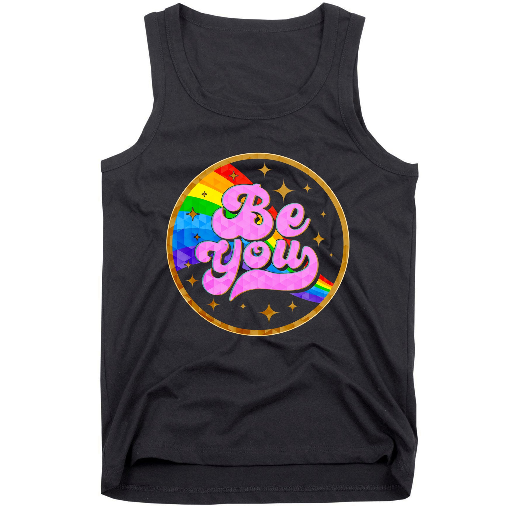 Retro Be You Rainbow Emblem Tank Top