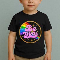 Retro Be You Rainbow Emblem Toddler T-Shirt