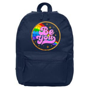 Retro Be You Rainbow Emblem 16 in Basic Backpack