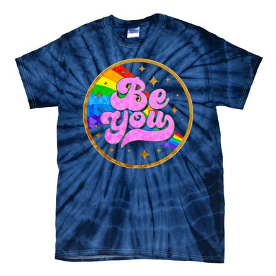 Retro Be You Rainbow Emblem Tie-Dye T-Shirt