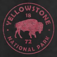 Retro Bison Yellowstone National Park 1872 Hiking Souvenir Cool Comfort Performance Bucket Hat