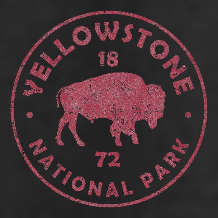 Retro Bison Yellowstone National Park 1872 Hiking Souvenir Cool Comfort Performance Bucket Hat