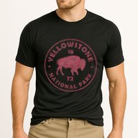 Retro Bison Yellowstone National Park 1872 Hiking Souvenir Cooling Performance Crew T-Shirt