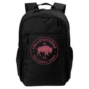 Retro Bison Yellowstone National Park 1872 Hiking Souvenir Daily Commute Backpack