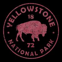 Retro Bison Yellowstone National Park 1872 Hiking Souvenir Sustainable Bucket Hat