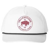 Retro Bison Yellowstone National Park 1872 Hiking Souvenir Snapback Five-Panel Rope Hat