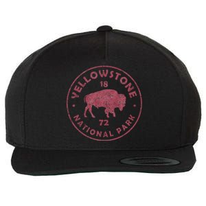 Retro Bison Yellowstone National Park 1872 Hiking Souvenir Wool Snapback Cap